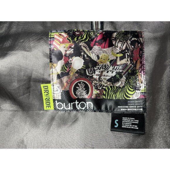 BURTON Dry Ride Snap & zip Up Black/Purple Ski Hooded Jacket Women's Size Small - Picture 6 of 16